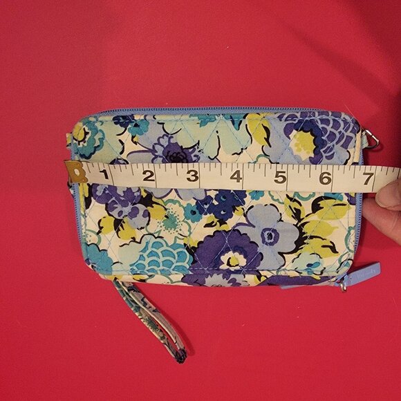Vera Bradley Pansies Floral Double Zipper Floral Clutch/Wristlet Purse - Picture 11 of 12